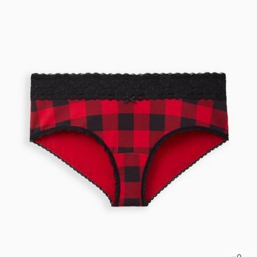 Cotton Mid-Rise Cheeky Lace Trim Panty